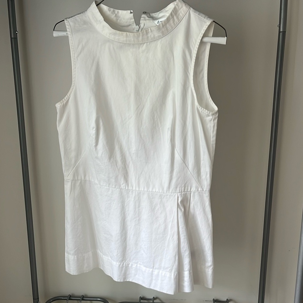 Brooks Brothers Sleeveless White Cotton Blouse – Size 4 - Picture 3 of 7